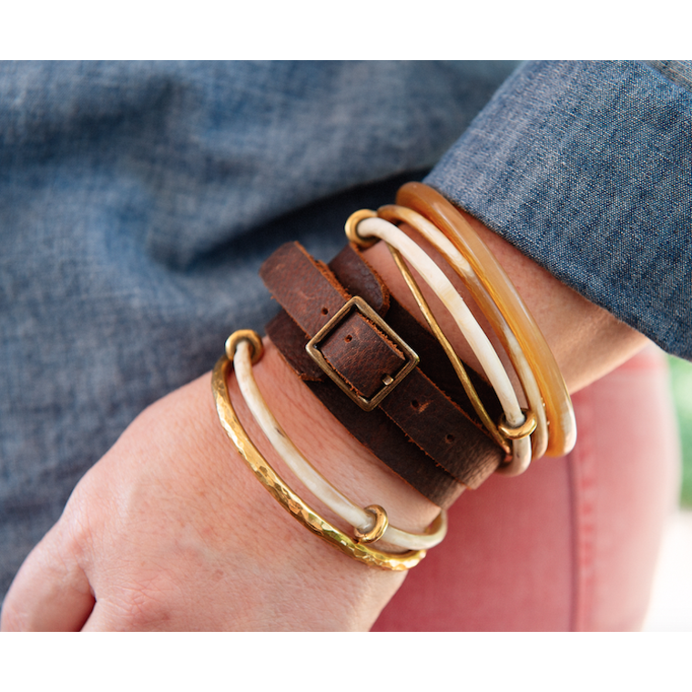 Slate Gray horn bangle