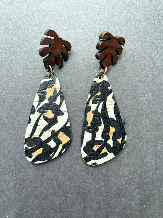 Tiger Lily Leather Earrings
