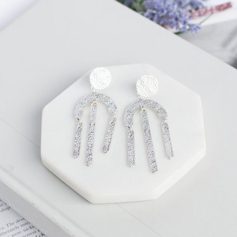 Lavender avant-gardé earrings