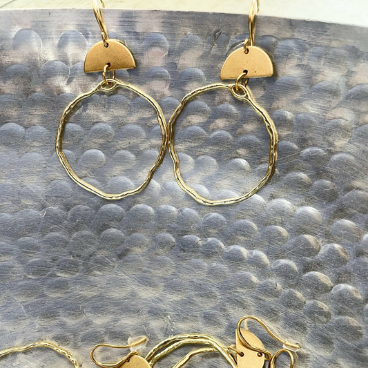 Slate Gray cora hoop earrings