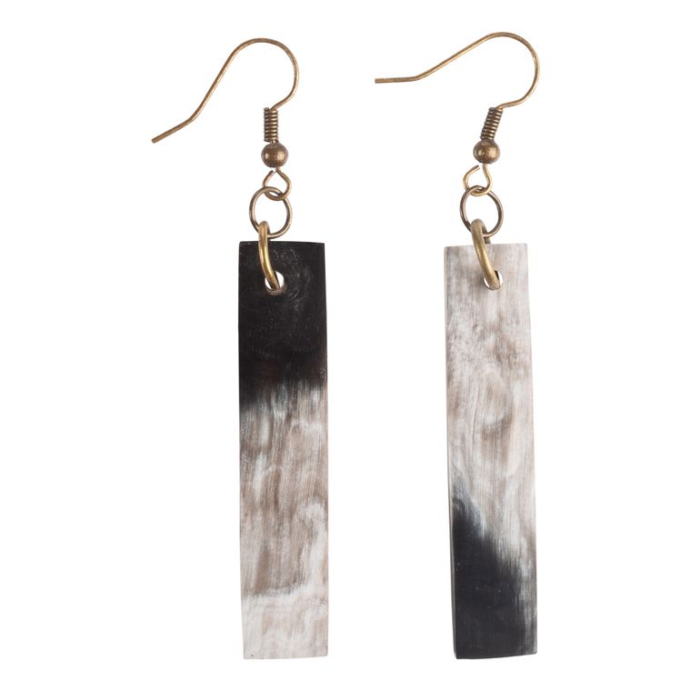 Gray rectanglé earrings