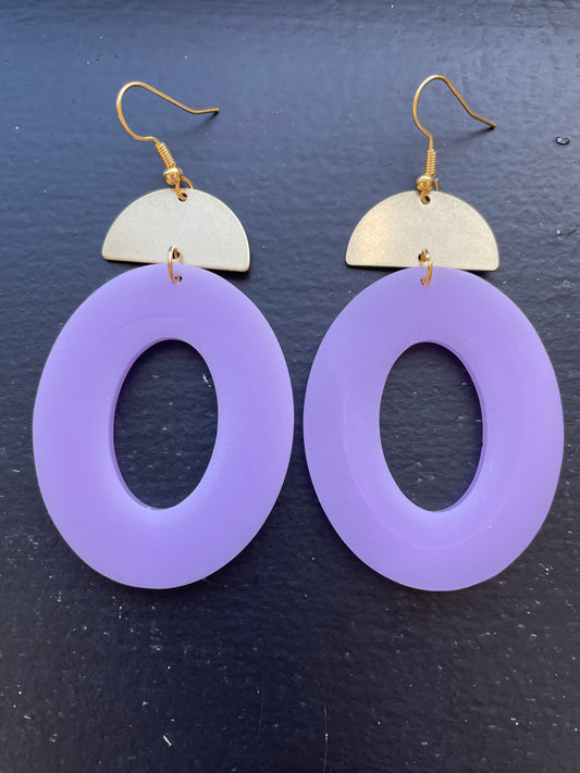 Lilac Lunar Earrings