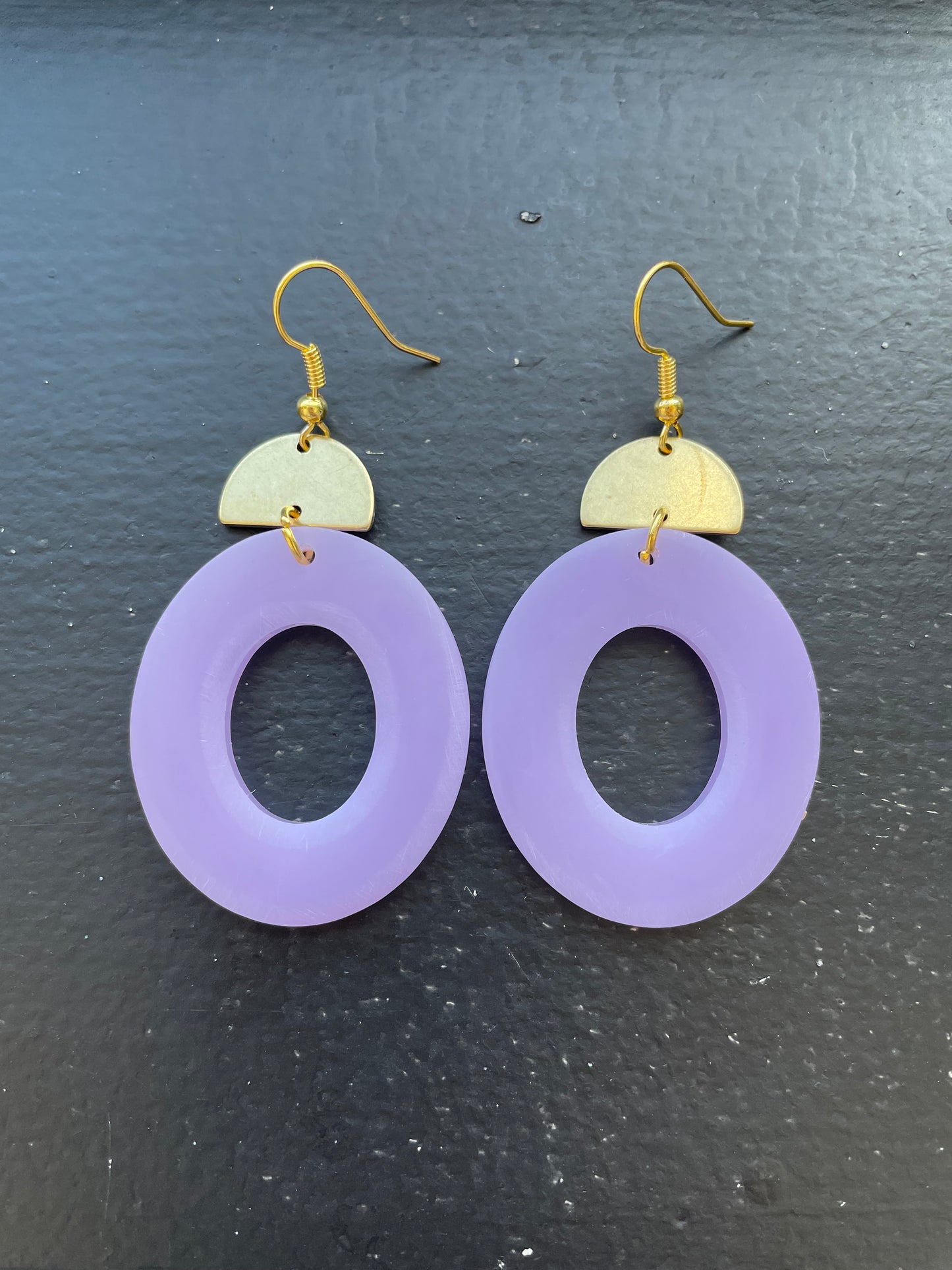 Lilac Medium Lunar Earrings