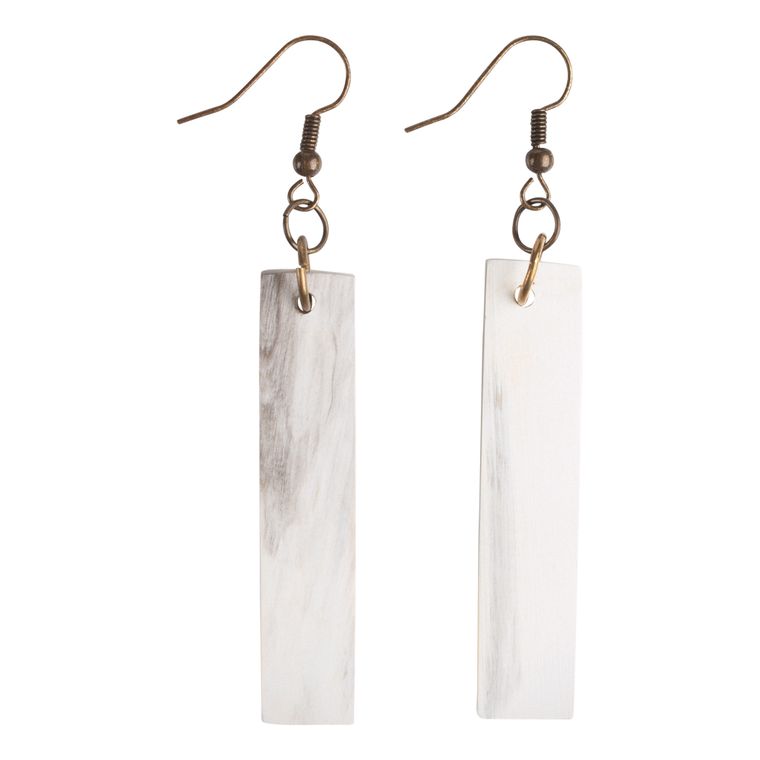 Antique White rectanglé earrings