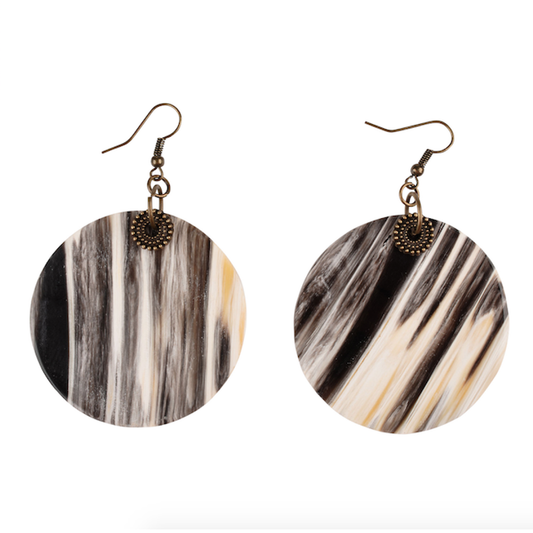 Dim Gray circlé earrings