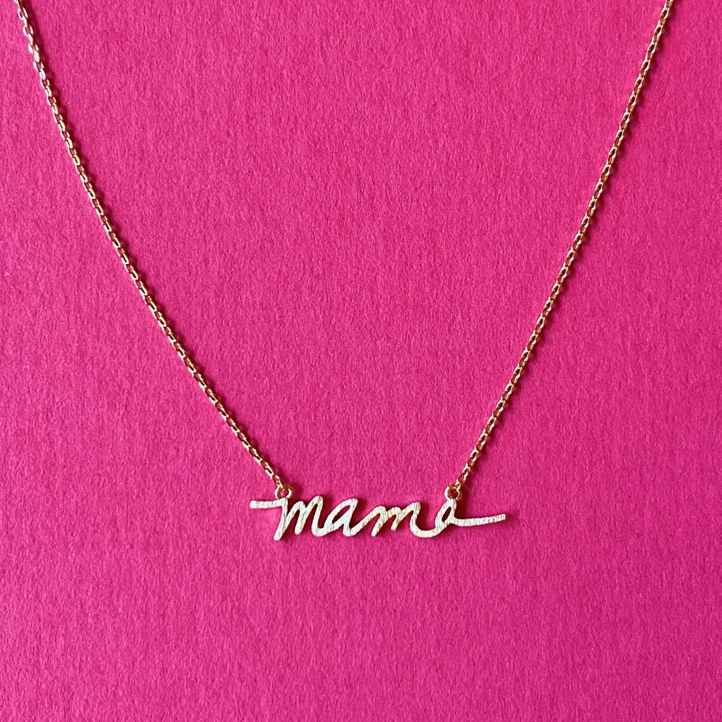 Maroon mini mama necklace