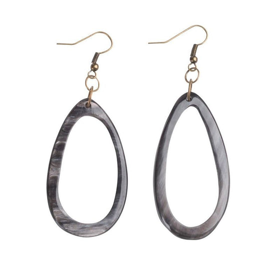 Dark Gray téardrop earrings