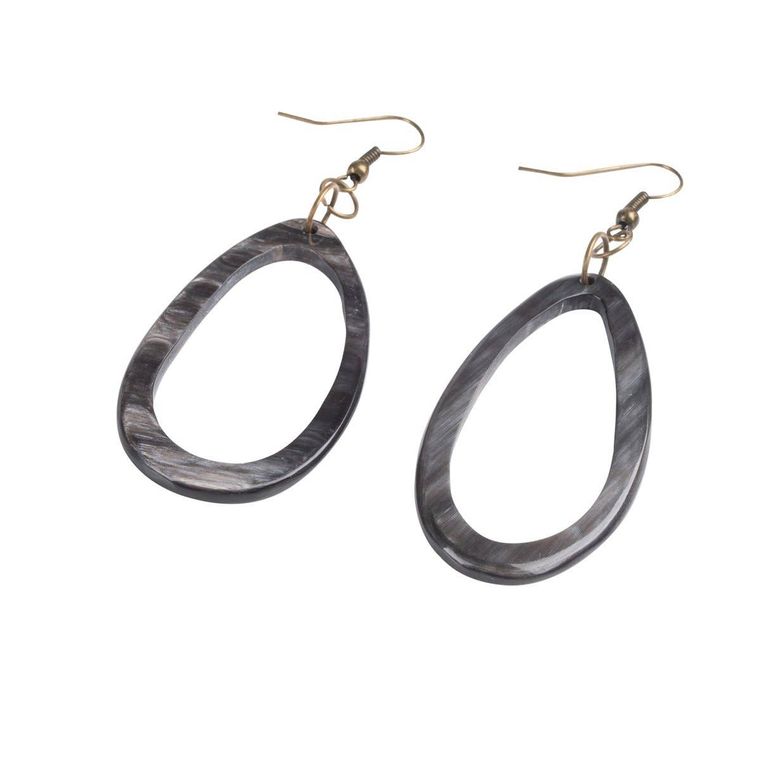 Dim Gray téardrop earrings